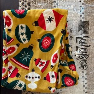 LuLaRoe Women’s Holiday Vintage Ornament Print Leggings - One Size (2-10) NWT